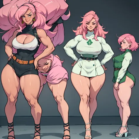 tall woman , high-waist e seios gota, Kale, mulher pelada Kalea, high skinny thighs, Legs long, high-waist, Kale sem roupa enorme enorme ((work of art)),(((best qualityer))),((character design sheet)) ,((Vulgar)) , voluptuous girl, ssmile,((between the bre...