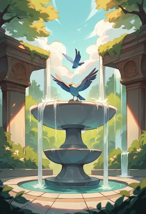 bird fountain 