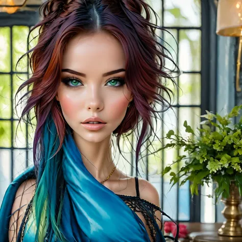 ​masterpiece, best quality, (Extreme detail CG Unity 8K wallpaper, ​masterpiece, best quality, Ultra-detail, Best Shadow), (detailed background), (lovelys, detailed face, lovely, detailled eyes), high contrast, (best illumination, an extremely delicate and...