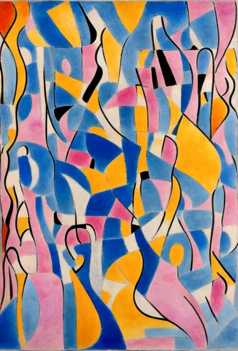 With Matisse、The styles of Braque and Kandinsky are combined into a unique style of work