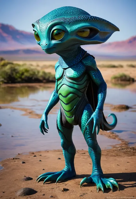 Rovender Kitt is a native of Orbona, an alien world, and he belongs to a species known as the "Hauld." He is distinctly alien in appearance, characterized by his tall and lean frame, which is covered in smooth, greenish-blue skin. His body is agile and bui...