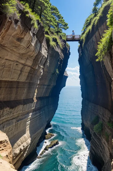 Gojo satoru in a cliff