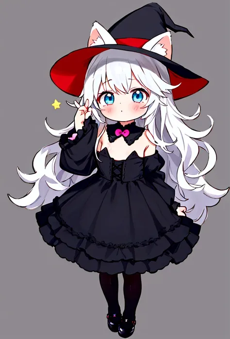 female、Angel costume，angel hall，vampire,light blue eyes、Wear Mary Jane shoes，The shoes have a pair of small wings.,There is a talisman paper on the head，bijouterie，Pose for a photo，long hair、wavy hair，canine，shy，blush，Hot，Halloween，shooting star background...