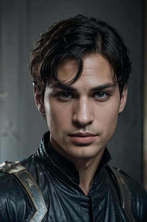 A boy ( prince, handsome, sharp jawline, sharp eyes, tall, good body, blue eyes, black hair, wear prince costume, long eyelashes, sharp nose, theo james) 
