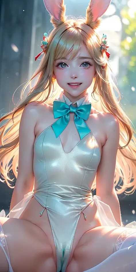 masterpiece, best quality, extremely detailed CG unity 8k wallpaper,((Upper Body)) ,((Upper Body head close-up shot of a beautiful little girl)), , Elegant Long straight blonde hair, (Mckenna Grace), ((flat chest,thighs,Autoluminescence skin)), (red-green)...