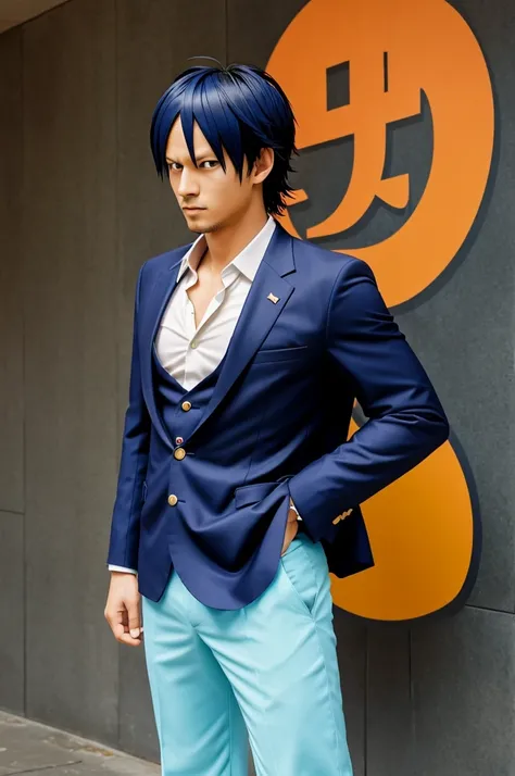 Lufi form one piece anime wearing a suit  