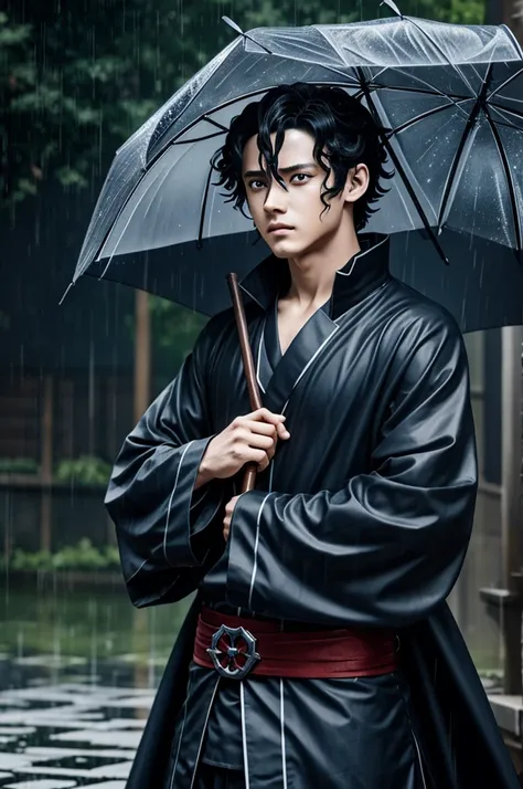 Demon Hunter, anime, oc, Kimetsu no Yaiba, breathing of the rain, man, blue