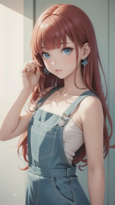 girl wearing a aqua sundress, tight, simple anime style
woman. flower drawing on sequin overalls. glossy white lips with sequins...