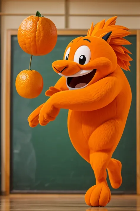 a school mascot based on oranges 