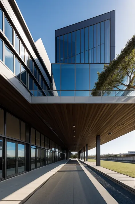 perspective of a building with two vanishing points at 60°