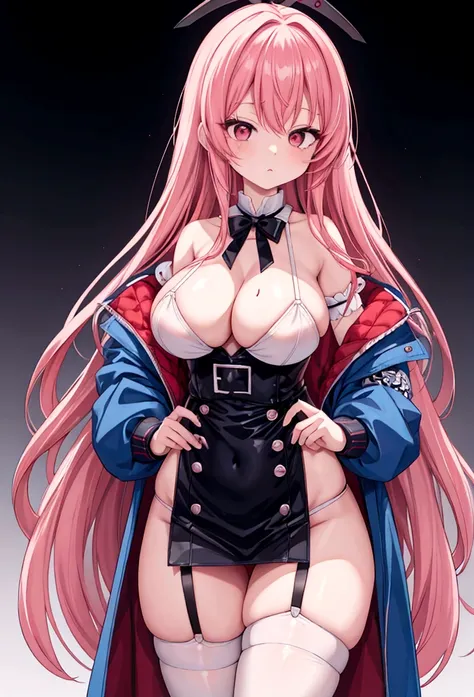 My name is Hikaru, I am a white test doll with long red hair and black eyes. I am 1.60 cm tall and weigh 56 kg. My breast sizes are 300 cm, my waist is 60 cm and my hips are 200 cm. Dressed in a long blue jacket and a garter belt along with a black thong. ...