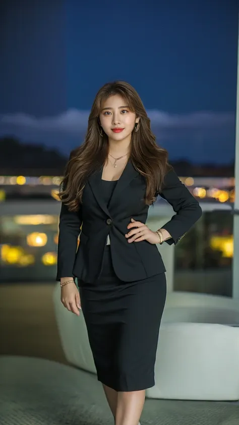 (masutepiece,High quality,16k:1.1),(depth of fields:1.3) ,((front body:1.35)),Japanese ,mature Woman, ((business suit, pencil skirt)), huge breasts, voluptuous, thicc, curvy,(Looking at Viewer:1.3),(full body shot:1.2),(sdigital background:1.2),(Beautiful ...