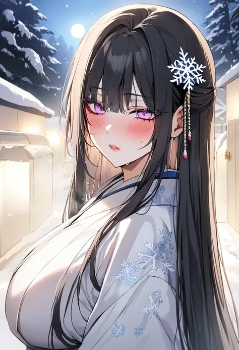 (masterpiece, best quality, extremely detailed:1.3) break dynamic pose, upper body, close-up, 1girl, yuki-onna, very long hair, ...