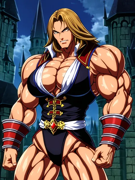 castlevania  woman muscle big pecs