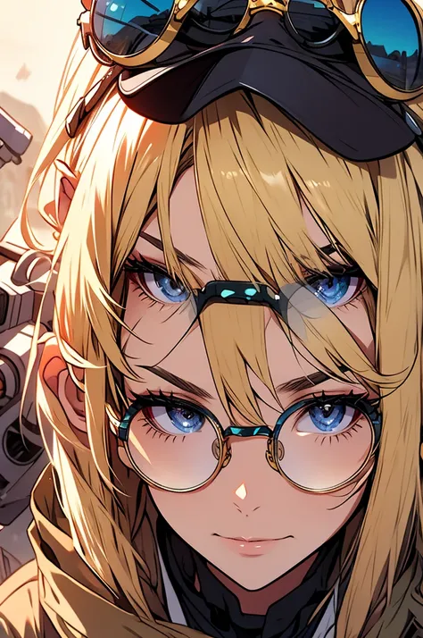 Blonde, Round Glasses, cool, Gear Accessories, Anime Style