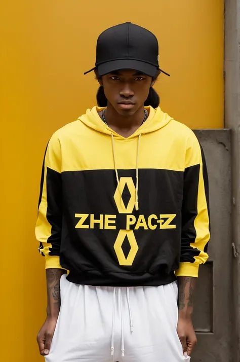 (High quality) (master peace) make a logo for a clothing brand its name has "Gen zee" and "G" and "Z" written in attractive and stylish way and its color i want yellow and its background color is black
