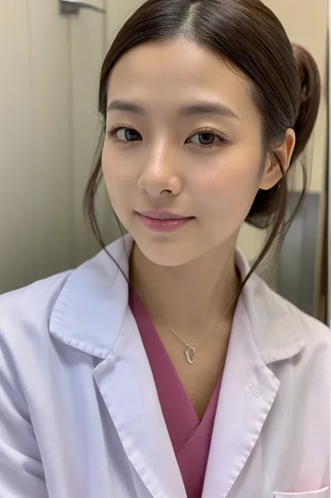 ((Highest quality)), ((masterpiece)), (detailed),Perfect Face,Japanese,Female doctor,White