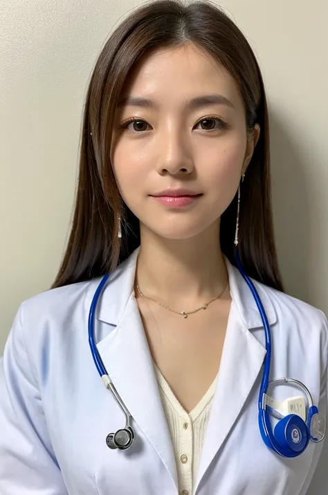 ((Highest quality)), ((masterpiece)), (detailed),Perfect Face,Japanese,Female doctor,White