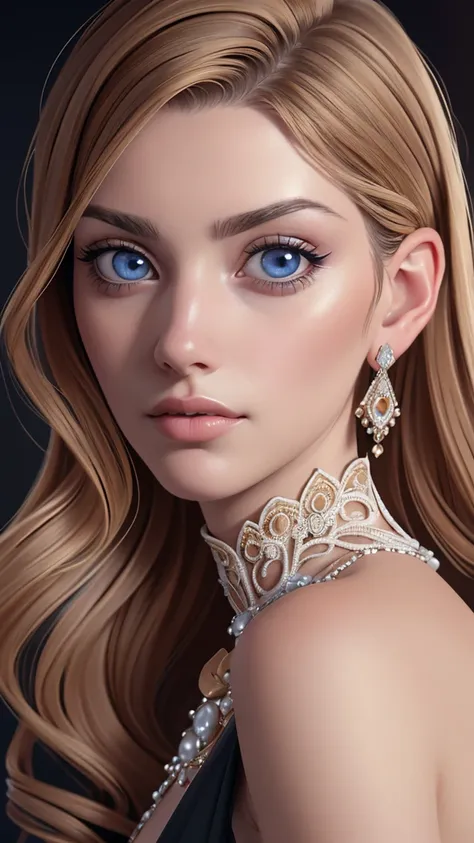 a stunning portrait of Angela Dorothea Kasner, beautiful detailed eyes, beautiful detailed lips, extremely detailed eyes and face, long eyelashes, elegant woman in formal attire, serious facial expression, photorealistic, 8k, high quality, hyperrealistic, ...