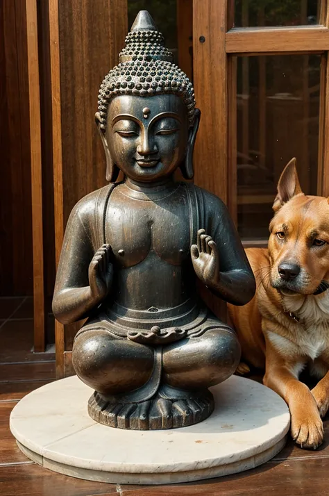 Buddha and dog