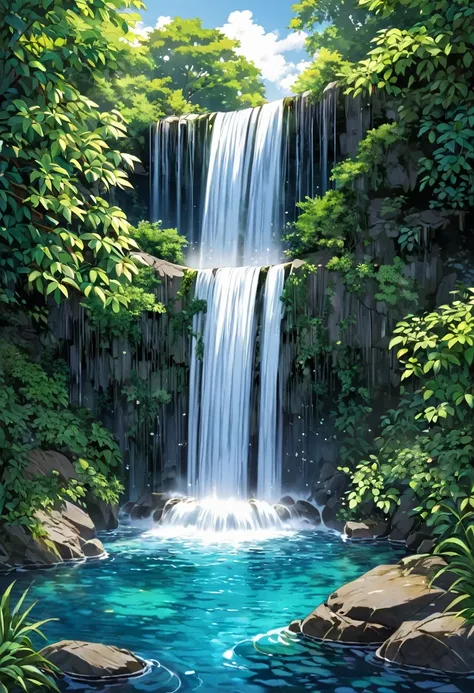 A quite place  water fall 