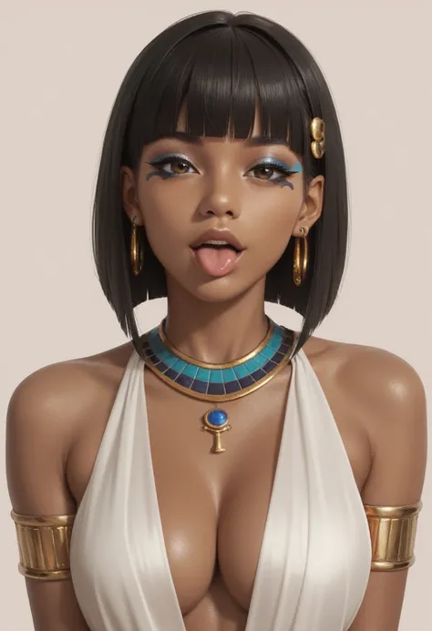 score_9, score_8_up, score_7_up, score_6_up, 1girl, solo, jewelry, rating: safe, brown_eyes, black_hair, lips, makeup, armlet, breasts, egyptian, egyptian_clothes, dark_skin, nose, earrings, gold, lipstick, cleavage, realistic, looking_at_viewer, medium_br...