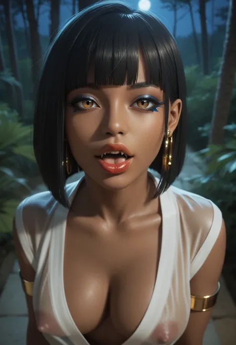 score_9, score_8_up, score_7_up, score_6_up, 1girl, solo, jewelry, rating: safe, brown_eyes, black_hair, lips, makeup, armlet, breasts, egyptian, egyptian_clothes, dark_skin, nose, earrings, gold, lipstick, cleavage, realistic, looking_at_viewer, medium_br...