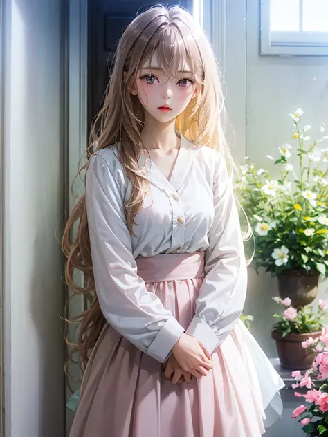 delicate　大きい目　I have long hair　Cute girl　Pastel color clothes