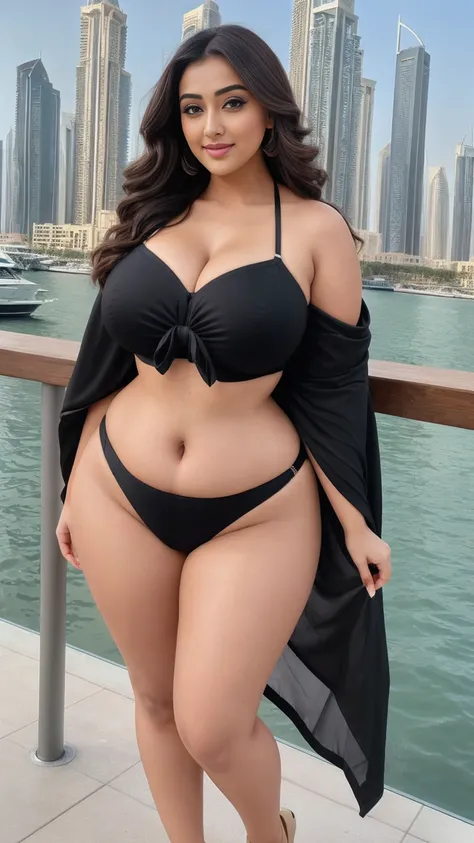 monali thakur Indian beautiful actress curvy plus size hour glass bulky huge figure woman, closeup camera view, big huge m-cup breast, wearing Tween Girl Tropical Print Bikini Swimsuit With Kimono

Color: Multicolor, covered Bust , elegant standing positio...