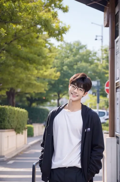 Korean Men, Cha Eunwoo, College student, smile, Late teens, 1 person