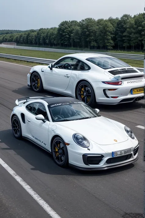 a porche 911 racing on the autobahn