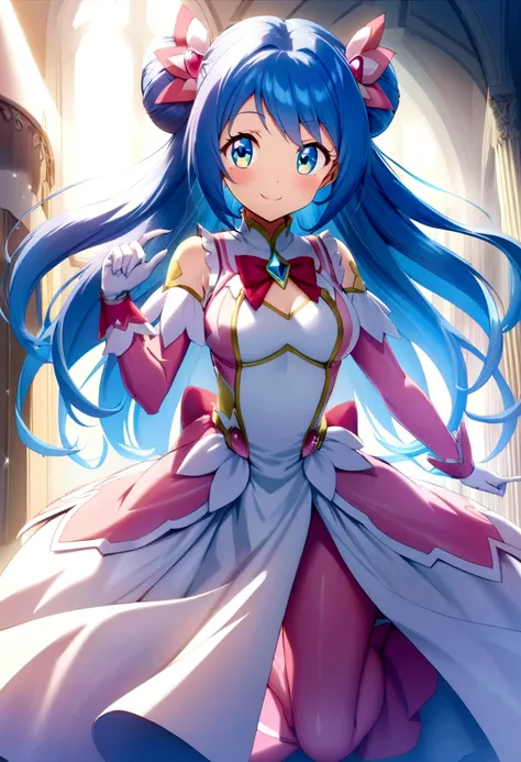 {{{{{2d cel anime}}}}} {{{{game cg}}}}} official art,{{{{cure beauty}}}} {{aoki reika}} smile precure!,1 girl, blue eyes, magical girl, battle costume, blue hair{{{{ultra-high resolution}}}}, {{{hi-vision anime}}}, very aesthetic, best quality, intricate, ...