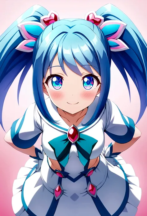 {{{{{2d cel anime}}}}} {{{{game cg}}}}} official art,{{{{cure beauty}}}} {{aoki reika}} smile precure!,1 girl, blue eyes, magical girl, battle costume, blue hair{{{{ultra-high resolution}}}}, {{{hi-vision anime}}}, very aesthetic, best quality, intricate, ...