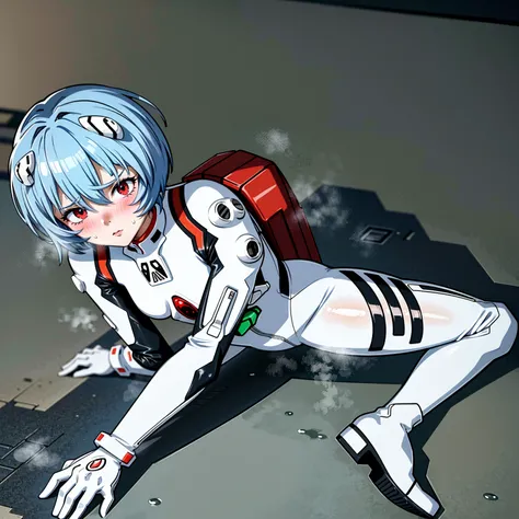 ((Highest quality, 8k wallpaper)),(masterpiece, Highest quality),Very detailed,High resolution,(Official Art:1.3),(((Anime screenshots,Black outline))),One girl,alone, Break mer1,(Rei Ayanami {Neon Genesis Evangelion,}1.2),masterpiece, best quality, outdoo...