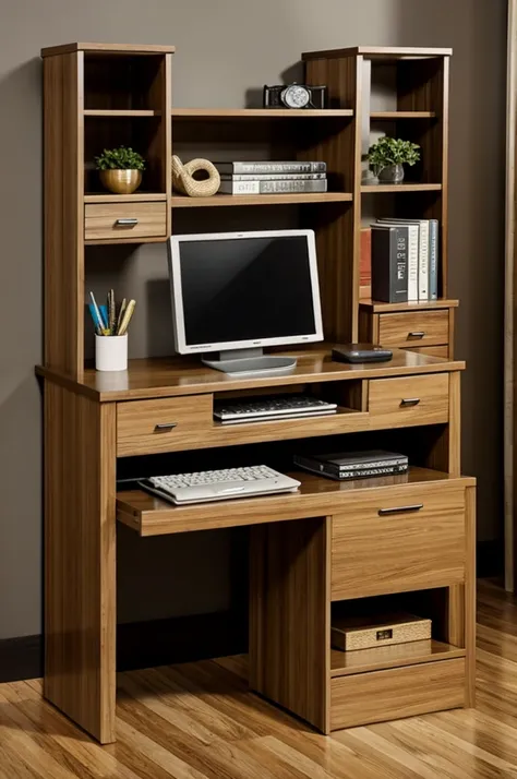 Multifunctional furniture that has rest , book and desk storage 