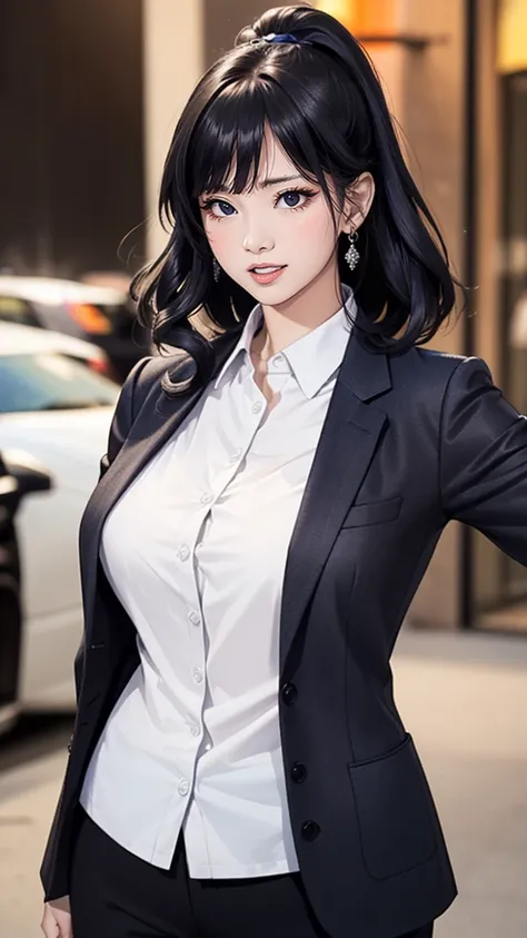 random office lady fashion,(thin type),(large breasts),(random pose),(random hairstyle),(cinematic scene,highest image quality,(...