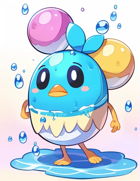 Cartoon style water droplets character