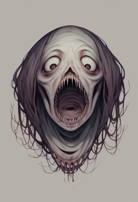 there is a woman with a knife in her mouth and a picture of a demon on the wall, horror surreal art, horror fantasy art, fantasy horror art, ( ( ( horror art ) ) ), horror art, dark fantasy horror art, digital horror artwork, detailed 4k horror artwork, ho...