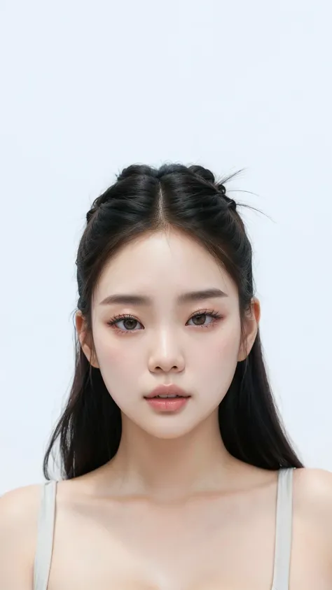 a close up of a woman with a very big breast, blackpink jennie, korean symmetrical face, korean face features, heonhwa choe, young adorable korean face, lee ji - eun, lee ji-eun, jaeyeon nam, south east asian with round face, yanjun chengt, park ji-min, ta...