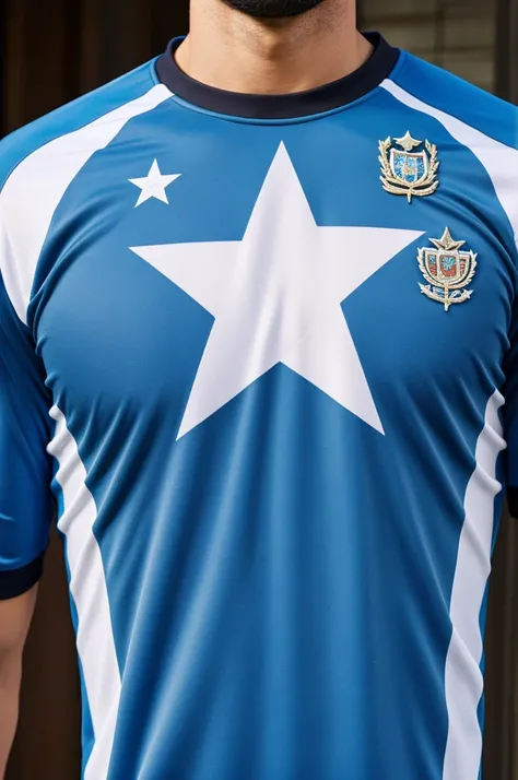 The AFA shield with 3 stars on an Argentine national team shirt 