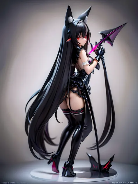 black long straight hair shota,hyper cute fenrir shota,ultra frilly miniskirt dress,holding glowing claw weapon,fenrirs claw attack,garter belt,