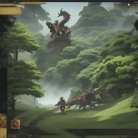 1
a picture taken from a video game showing a group of people fighting with a dragon, screenshot from the anime film, anime still film anime shikishi, screenshot from a 2012s anime, in the anime film, still from tv anime, official art, ghibli studio anime ...