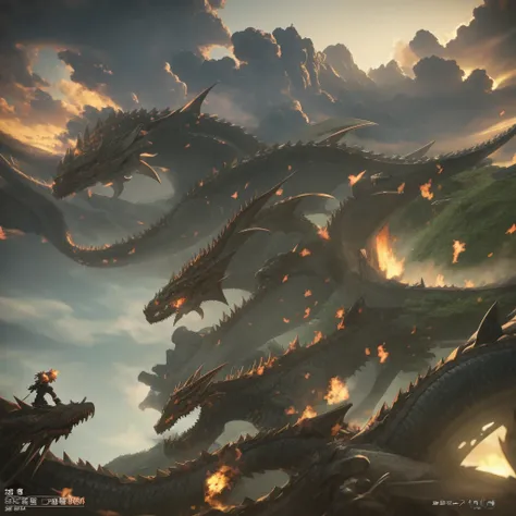 1
a picture taken from a video game showing a group of people fighting with a dragon, screenshot from the anime film, anime still film anime shikishi, screenshot from a 2012s anime, in the anime film, still from tv anime, official art, ghibli studio anime ...