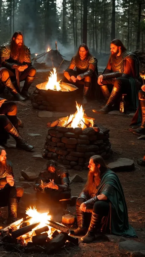 Elden ring men sitting at campfire in autoesplati