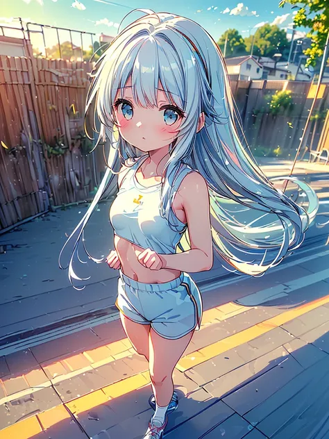  masterpiece, best quality, extremely detailed, (illustration, official art:1.1), 1 girl ,(((( light blue long hair)))), ,(((( light blue long hair)))),light blue hair, ,10 years old, long hair ((blush)) , cute face, big eyes, masterpiece, best quality,(((...