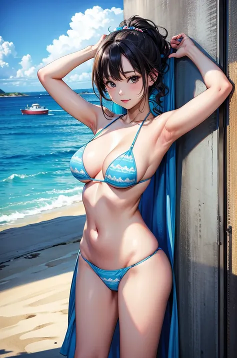 high resolution、bikini、Sideways pose