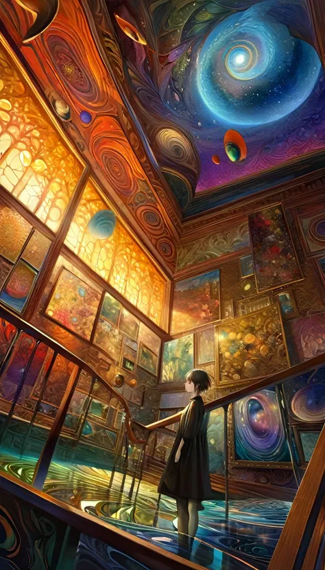 a highly detailed and intricate oil painting depicting an imaginative and surreal interpretation of the world, inspired by the distinctive artistic style of Bill Sienkiewicz, with vivid and striking colors, masterfully rendered textures and patterns, a sen...