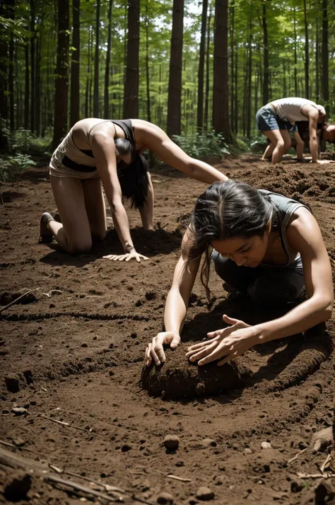 In this performance, Earth is used to symbolize roots and connection to the natural environment. The artist or participants cover their bodies with dirt and perform slow, considered movements, as if they were growing and expanding their roots in the perfor...