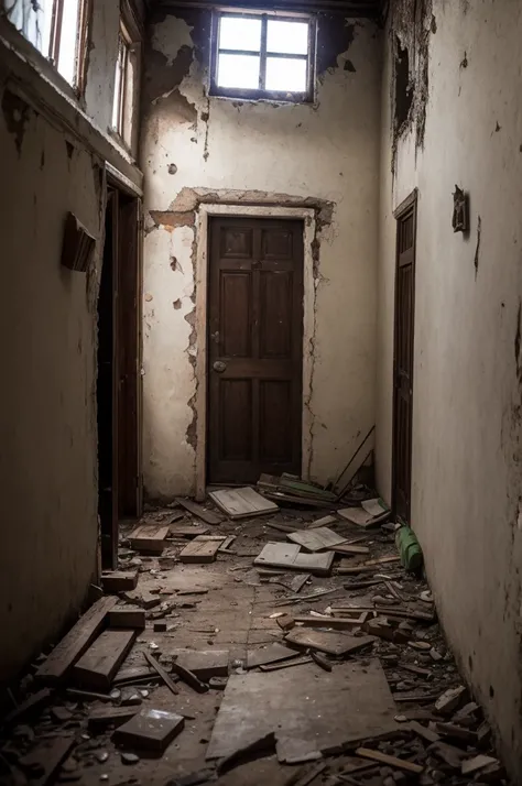 White Latin American friends with young men and women trapped inside an abandoned and haunted house. The house has its windows and doors locked and they are trapped in the house.