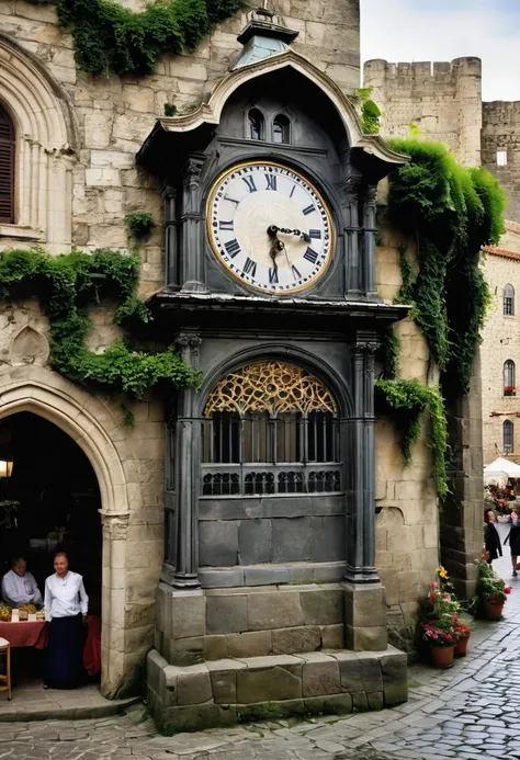 Imagine a medieval city enveloped in an atmosphere of laziness, where time seems to have stopped in a perpetual lethargy. Its cobbled streets are adorned with ancient grayish stone buildings, whose facades are covered with lazy vines that cling to the wall...